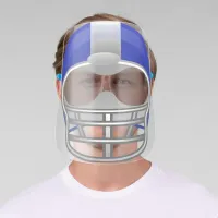 Blue Football Helmet Face Shield