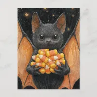 Candy Corn Bat Postcard