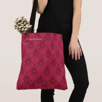 Viva Magenta Heart Pattern Coloring Go-Bag Tote