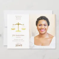 Juris Doctor Law School Photo JD LLD Graduation Invitation