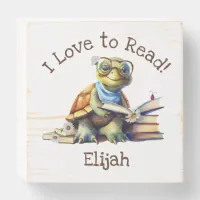 I Love to Read with Cute Baby Turtle