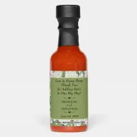 Elegant Floral Embrace Wedding Spicy Souvenir  Hot Sauces