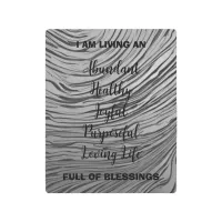 Positive Affirmations Black And Gray Rippled Metal Print