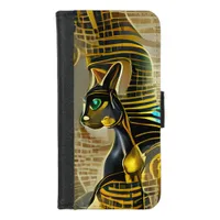 Ancient Egyptian Cat Goddess Bastet AI Art iPhone 8/7 Wallet Case