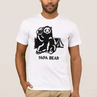 *~* AP86 Beer Toast Camping PAPA Bear Father's Day T-Shirt