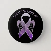 Lupus Warrior Purple Awareness Ribbon Butto Button