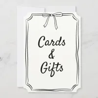 Hand Drawn Bow Modern Coquette Cards & Gifts Sign