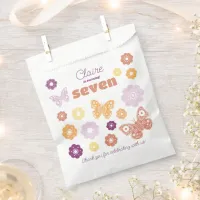 Retro Butterfly Thank You Birthday Favor Bag
