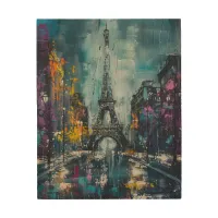 Paris Fashion Night Wood Wall Art