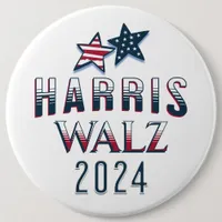 Harris and Walz Democrat POTUS 2024 Large Button