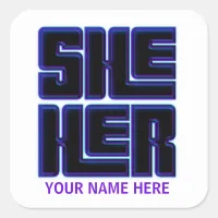 She Her Big and Bold  Square Sticker