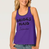 Halloween Bachelorette Party Bridesmaid Purple Tank Top