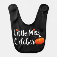 little miss october bib