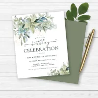 Budget Floral Eucalyptus Birthday Celebration