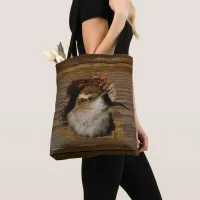 Cute Airbnb Moment Bewick's Wren in Nestbox Tote Bag