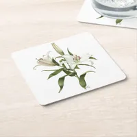 Oriental Lily - Siberia Square Paper Coaster