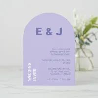 Modern Purple Lavender Wedding Invitation