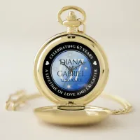 Elegant 67th Star Sapphire Wedding Anniversary Pocket Watch