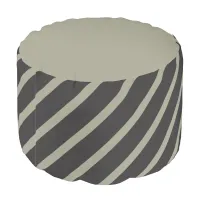 Wide Black and Khaki Stripes ID146 Pouf