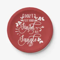 dont get your tinsel in a tangle christmas paper plates