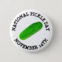 National Pickle Day November 14th  Food Holidays Button