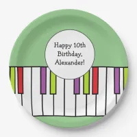 Piano Keys Music Birthday Party Age Personalised Paper Plates