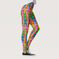 [Fun with Stripes] Pattern #5b  Rainbow Harlequin Leggings