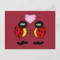 Ladybugs in Love Postcard