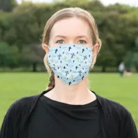 Religious Symbols, Crosses blue and black Adult Cloth Face Mask