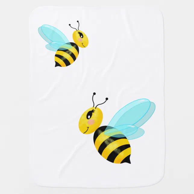 happy bee baby blanket