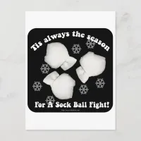 Sock Ball Fight! Postcard