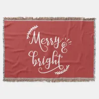 merry and bright Holiday Throw Blanket
