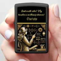 A Woman Explains Complex Equations in a Classroom Zippo Lighter