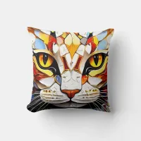 Designer Mosaic Cat Cushion throw pillows 