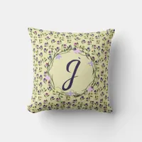 Pretty Pink Purple and Yellow Pansies Throw Pillow