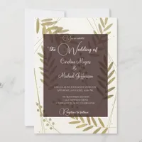 Elegant Timeless Soft Gold Floral Accents Invitation