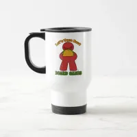 Go Taco Bout Board Games Meeple Cartoon  Travel Mug