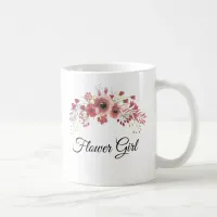 Flower Girl Watercolor Pink  Flower Bouquet Mug