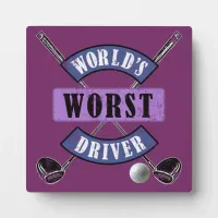 World's Worst Driver WWDc Plaque