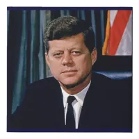 President John F Kennedy Portrait JFK 35th 10x10 Faux Canvas Print