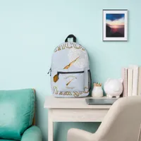 Unicorn Magic: The Golden Charm Printed Backpack