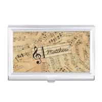 Pieces of Vintage Music IDE389 Case For Business Cards