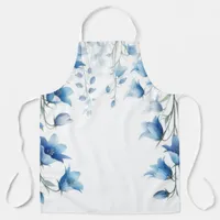 Coastal Blue and white floral bluebells Apron