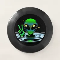 Extraterrestrial Alien giving Peace Sign  Wham-O Frisbee