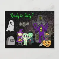 Ready to Party, Halloween Haunted House Invite