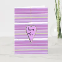 Love You So Much Pretty Purple Watercolor Card