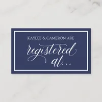 Wedding Registry / Registered At Cards - Navy