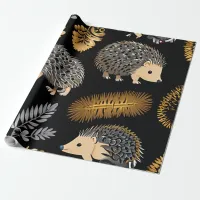 Cute Hedgehog Colorful Wrapping Paper Hedgehog