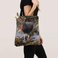 Stunning Black Oystercatcher with Clam Tote Bag