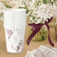 Dreamy Foliage Wedding Burgundy ID817 Paper Cups